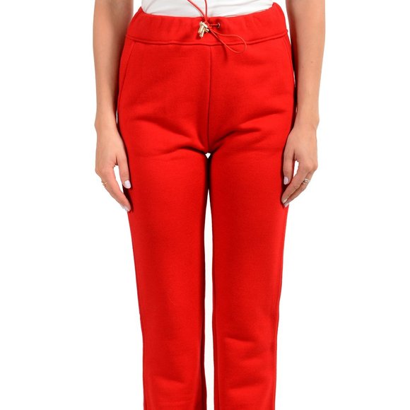 Versace Womens Bright Red Elastic Waist Sweatpants